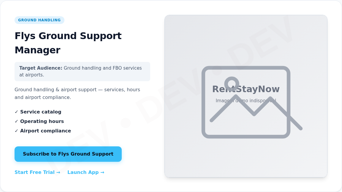 Flys Ground Support Manager Preview