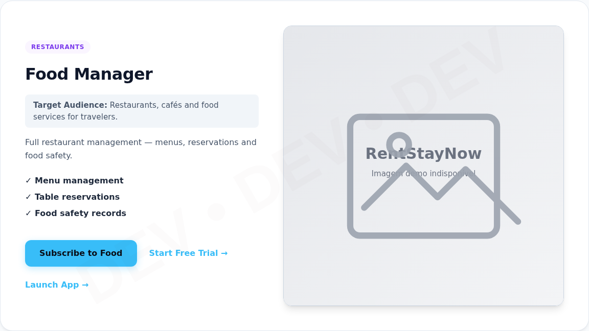 Food Manager Preview