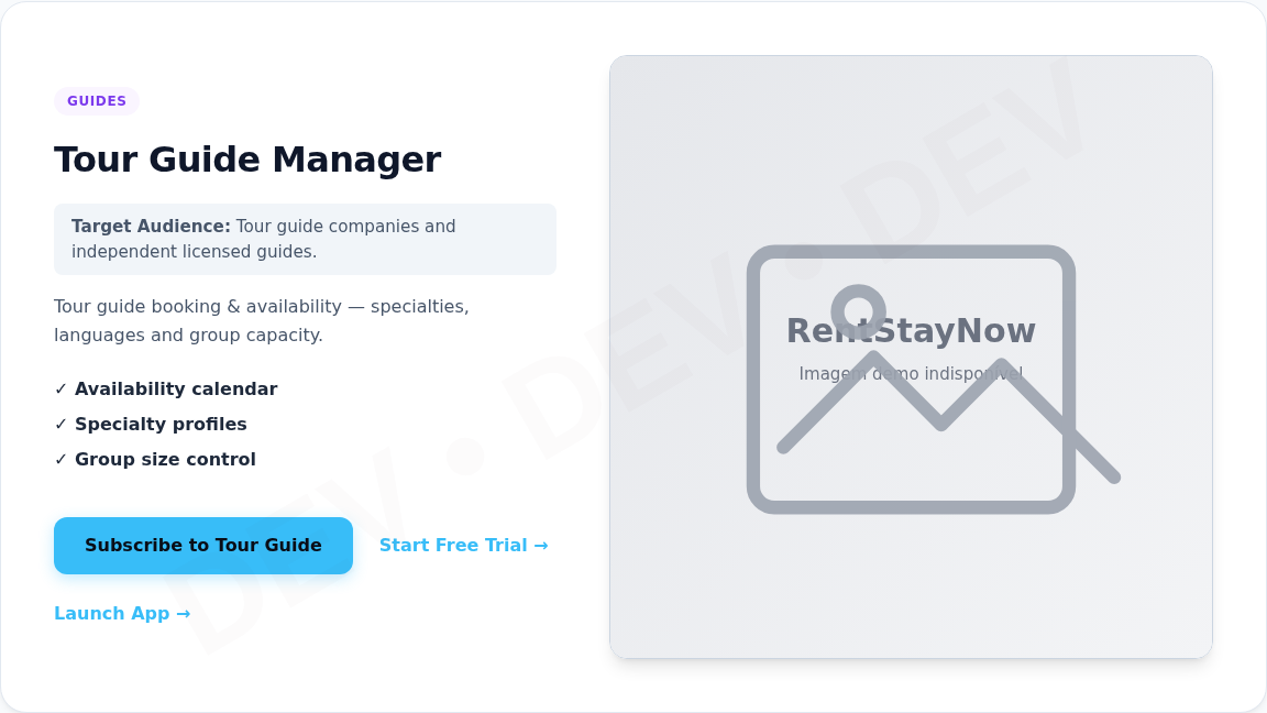 Tour Guide Manager Preview